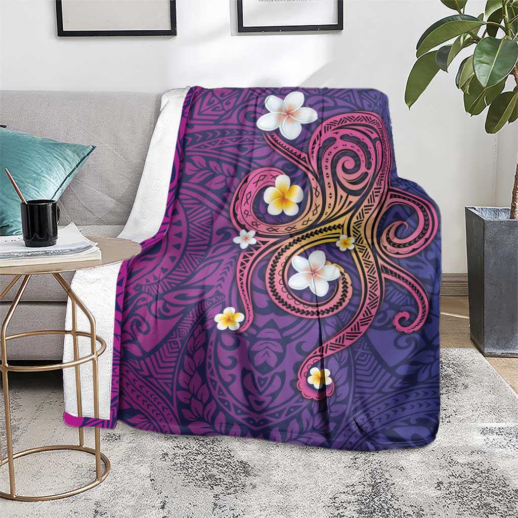 Hawaiian Octopus Tattoo and Frangipani Blanket LT03 - Polynesian Pride