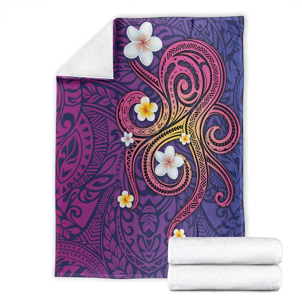 Hawaiian Octopus Tattoo and Frangipani Blanket LT03 - Polynesian Pride
