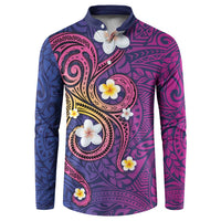 Hawaiian Octopus Tattoo and Frangipani Button Sweatshirt