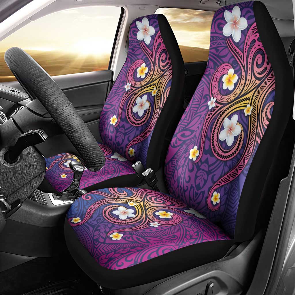 Hawaiian Octopus Tattoo and Frangipani Car Seat Cover