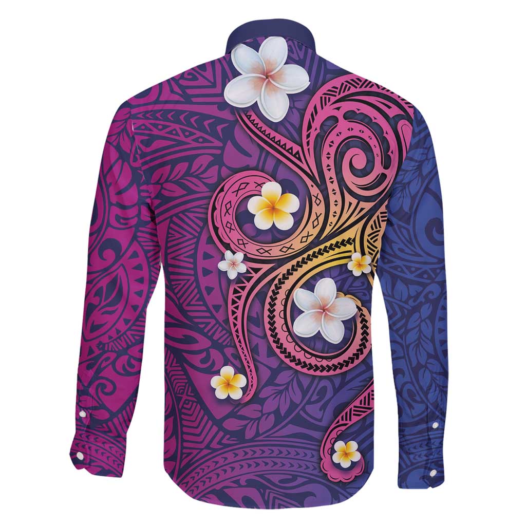 Hawaiian Octopus Tattoo and Frangipani Family Matching Off Shoulder Maxi Dress and Hawaiian Shirt