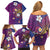 Hawaiian Octopus Tattoo and Frangipani Family Matching Off Shoulder Short Dress and Hawaiian Shirt