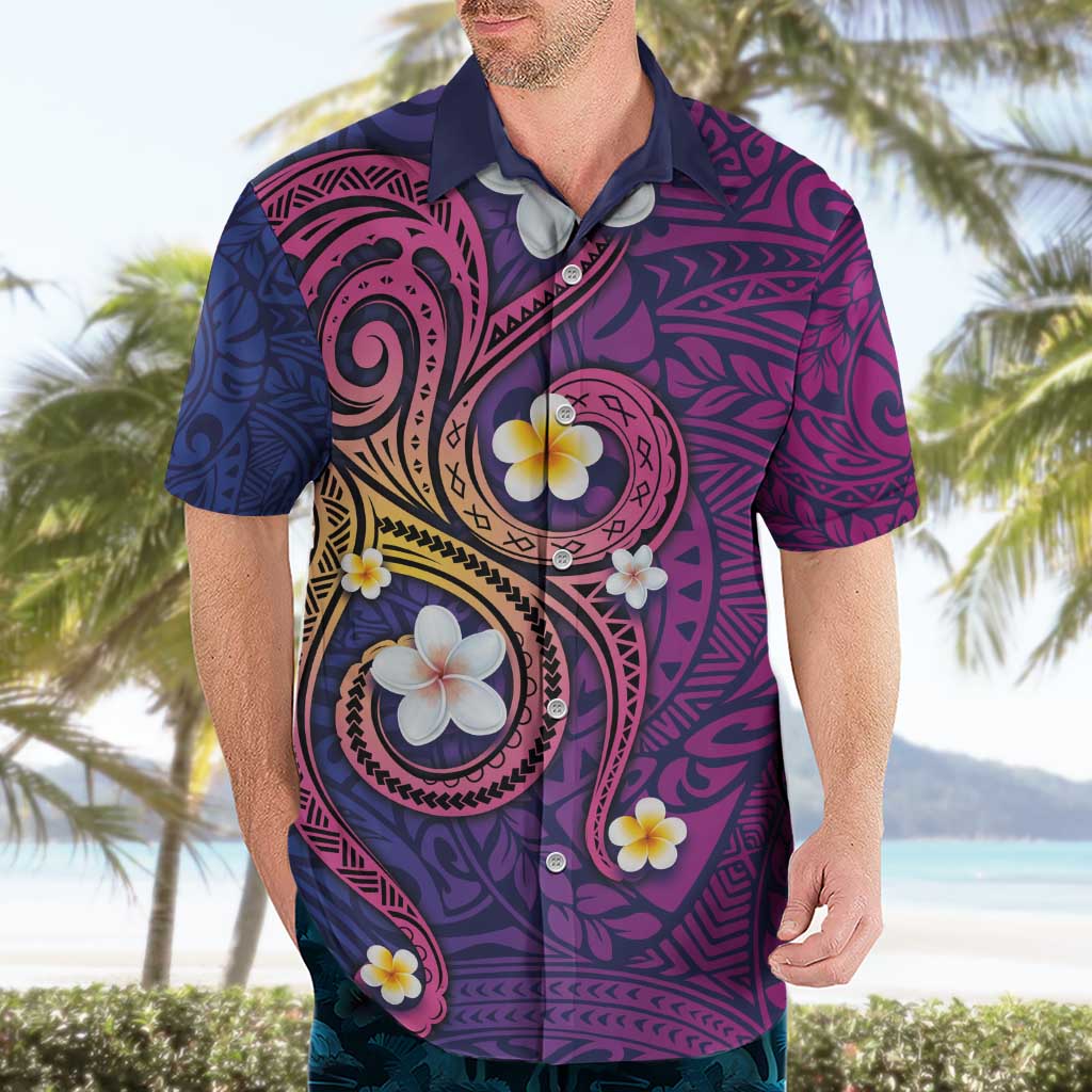 Hawaiian Octopus Tattoo and Frangipani Hawaiian Shirt LT03 - Polynesian Pride