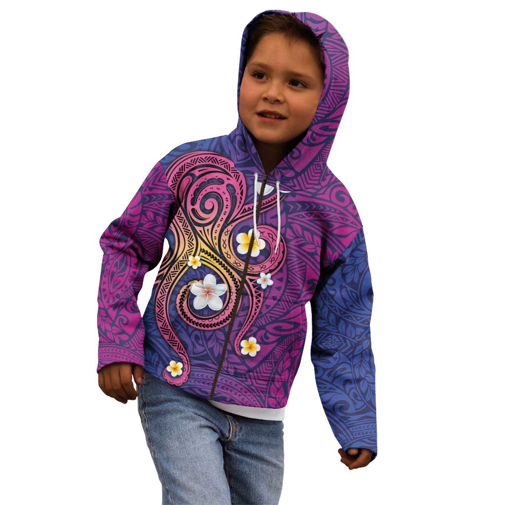 Hawaiian Octopus Tattoo and Frangipani Kid Hoodie