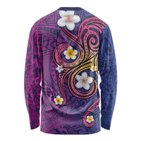 Hawaiian Octopus Tattoo and Frangipani Long Sleeve Shirt