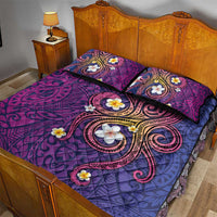 Hawaiian Octopus Tattoo and Frangipani Quilt Bed Set LT03 - Polynesian Pride