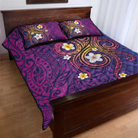 Hawaiian Octopus Tattoo and Frangipani Quilt Bed Set LT03 - Polynesian Pride