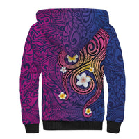 Hawaiian Octopus Tattoo and Frangipani Sherpa Hoodie LT03 - Polynesian Pride