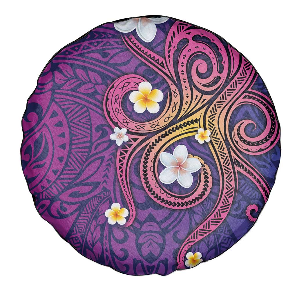 Hawaiian Octopus Tattoo and Frangipani Spare Tire Cover LT03 - Polynesian Pride