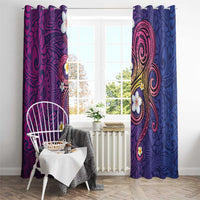 Hawaiian Octopus Tattoo and Frangipani Window Curtain LT03 - Polynesian Pride