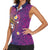 Hawaiian Octopus Tattoo and Frangipani Women Sleeveless Polo Shirt