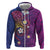 Hawaiian Octopus Tattoo and Frangipani Zip Hoodie