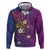 Hawaiian Octopus Tattoo and Frangipani Zip Hoodie