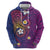 Hawaiian Octopus Tattoo and Frangipani Zip Hoodie