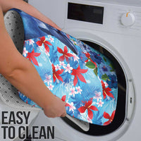 Hawaii Aloha Whales Bathroom Set Hibiscus and Whales with Polynesian Pattern - Polynesian Pride