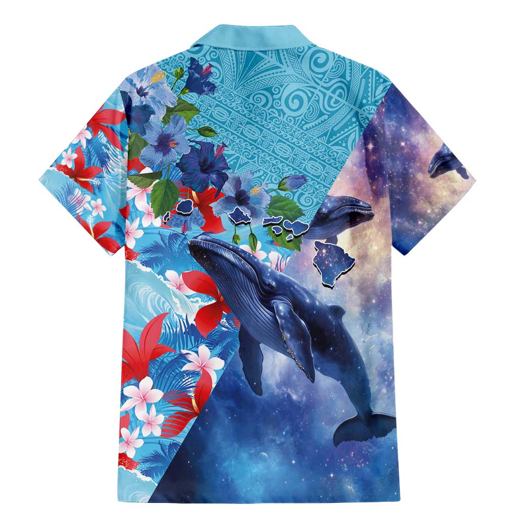 Hawaii Aloha Whales Family Matching Mermaid Dress and Hawaiian Shirt Hibiscus and Whales with Polynesian Pattern LT03 - Polynesian Pride