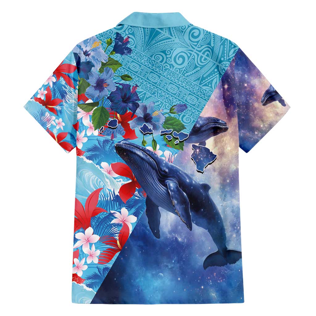 Hawaii Aloha Whales Family Matching Off Shoulder Maxi Dress and Hawaiian Shirt Hibiscus and Whales with Polynesian Pattern LT03 - Polynesian Pride