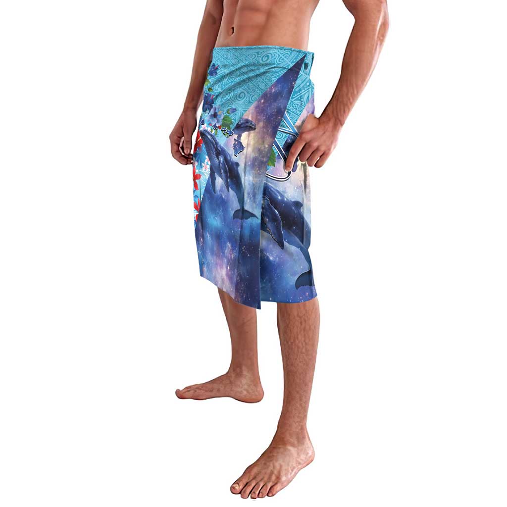 Hawaii Aloha Whales Lavalava Hibiscus and Whales with Polynesian Pattern - Polynesian Pride