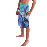 Hawaii Aloha Whales Lavalava Hibiscus and Whales with Polynesian Pattern - Polynesian Pride