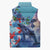 Hawaii Aloha Whales Sleeveless Puffer Jacket Hibiscus and Whales with Polynesian Pattern - Polynesian Pride