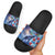 Hawaii Aloha Whales Slide Sandals Hibiscus and Whales with Polynesian Pattern - Polynesian Pride
