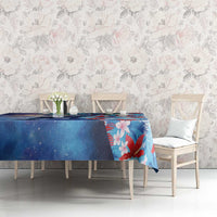 Hawaii Aloha Whales Tablecloth Hibiscus and Whales with Polynesian Pattern LT03 - Polynesian Pride