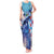 Hawaii Aloha Whales Tank Maxi Dress Hibiscus and Whales with Polynesian Pattern - Polynesian Pride