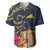 Tokelau Tokehega Day Baseball Jersey Coat of Arms with Polynesian Tattoo and Hibiscus