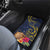 Tokelau Tokehega Day Car Mats Coat of Arms with Polynesian Tattoo and Hibiscus