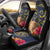 Tokelau Tokehega Day Car Seat Cover Coat of Arms with Polynesian Tattoo and Hibiscus