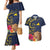 Tokelau Tokehega Day Couples Matching Mermaid Dress and Hawaiian Shirt Coat of Arms with Polynesian Tattoo and Hibiscus