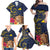 Tokelau Tokehega Day Family Matching Off Shoulder Maxi Dress and Hawaiian Shirt Coat of Arms with Polynesian Tattoo and Hibiscus