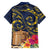 Tokelau Tokehega Day Family Matching Summer Maxi Dress and Hawaiian Shirt Coat of Arms with Polynesian Tattoo and Hibiscus