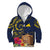 Tokelau Tokehega Day Kid Hoodie Coat of Arms with Polynesian Tattoo and Hibiscus