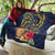 Tokelau Tokehega Day Quilt Coat of Arms with Polynesian Tattoo and Hibiscus