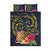 Tokelau Tokehega Day Quilt Bed Set Coat of Arms with Polynesian Tattoo and Hibiscus