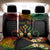 Personalised Kosrae Liberation Day Back Car Seat Cover Polynesian Tattoo and Plumeria Reggae Color