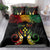 Personalised Kosrae Liberation Day Bedding Set Polynesian Tattoo and Plumeria Reggae Color