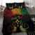 Personalised Kosrae Liberation Day Bedding Set Polynesian Tattoo and Plumeria Reggae Color