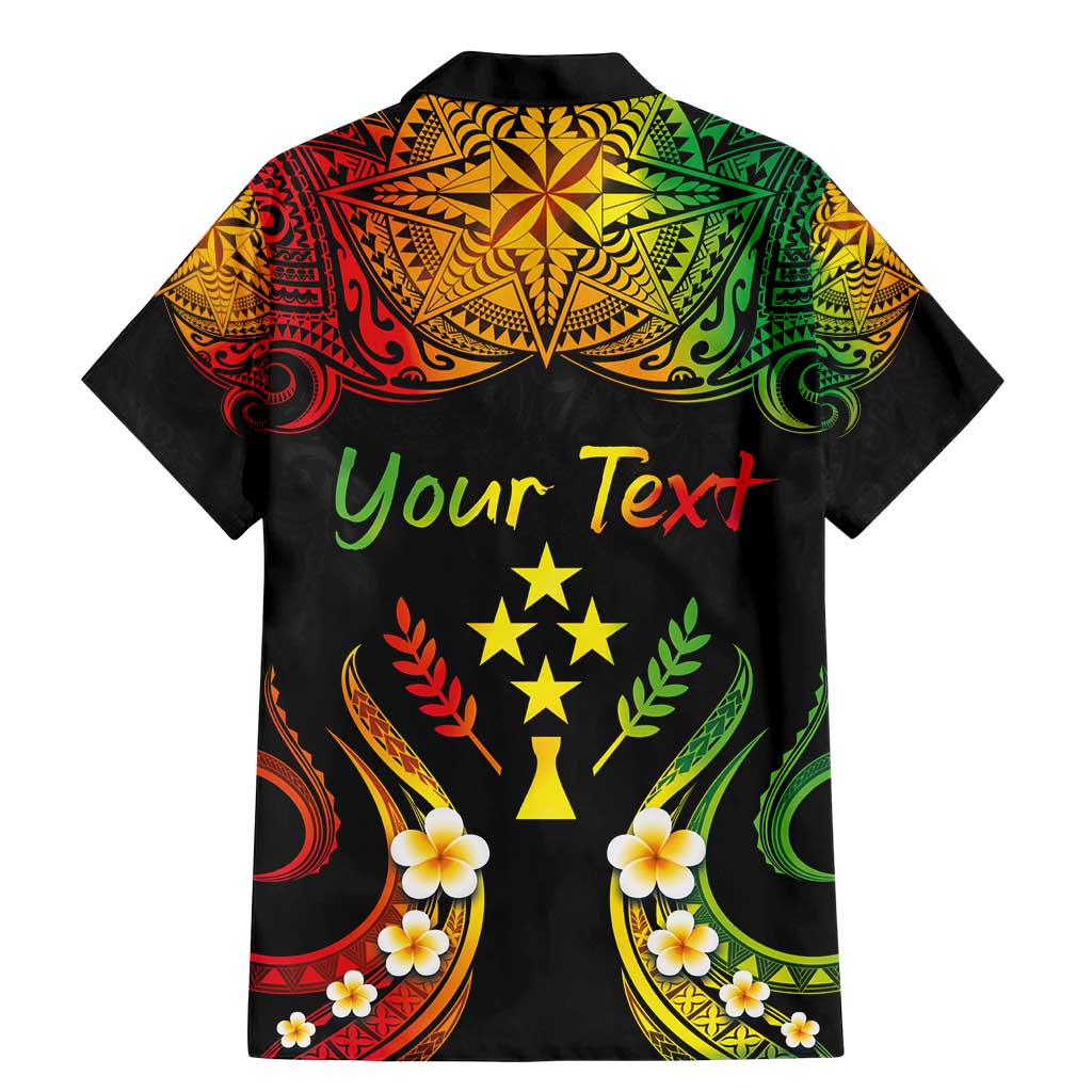 Personalised Kosrae Liberation Day Family Matching Mermaid Dress and Hawaiian Shirt Polynesian Tattoo and Plumeria Reggae Color