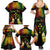 Personalised Kosrae Liberation Day Family Matching Summer Maxi Dress and Hawaiian Shirt Polynesian Tattoo and Plumeria Reggae Color