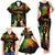 Personalised Kosrae Liberation Day Family Matching Tank Maxi Dress and Hawaiian Shirt Polynesian Tattoo and Plumeria Reggae Color