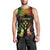 Personalised Kosrae Liberation Day Men Tank Top Polynesian Tattoo and Plumeria Reggae Color