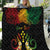 Personalised Kosrae Liberation Day Quilt Polynesian Tattoo and Plumeria Reggae Color