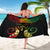 Personalised Kosrae Liberation Day Sarong Polynesian Tattoo and Plumeria Reggae Color