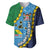 Malampa Fiji Day Baseball Jersey National Symbols with Tapa Tribal and Polynesian Tattoo