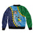 Malampa Fiji Day Bomber Jacket National Symbols with Tapa Tribal and Polynesian Tattoo