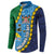 Malampa Fiji Day Button Sweatshirt National Symbols with Tapa Tribal and Polynesian Tattoo