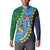 Malampa Fiji Day Button Sweatshirt National Symbols with Tapa Tribal and Polynesian Tattoo