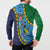 Malampa Fiji Day Button Sweatshirt National Symbols with Tapa Tribal and Polynesian Tattoo